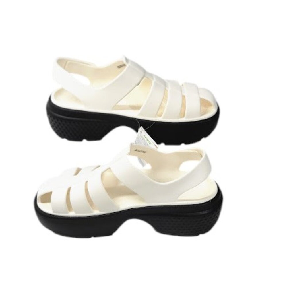 CROCS Women's Stomp Slingback Platform Fisherman Sandals white Size 10 NWT - Picture 5 of 10